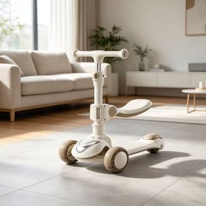 Trottinette pour enfants la plus vendue, à trois roues, plus stable et au design mignon. Les garçons et les filles sont assis - Product Image 6