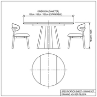 Table à manger extensible peu encombrante avec 6 chaises pour petit appartement