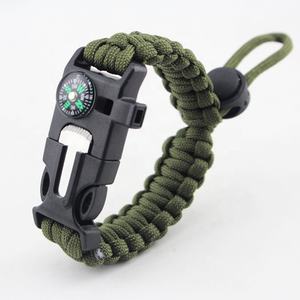 Bracelet de survie en paracorde, bijou avec sabot et démarreur de feu, taille réglable, parfait pour les randonnées en plein air, le Camping et la pêche - Product Image 2