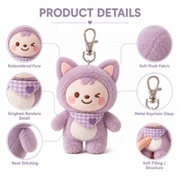 Offre Spéciale : Porte-clés en Peluche Personnalisé, Boîte Mystère, Jouet en Peluche OEM ODM, Breloque de Sac en Peluche Douce avec Étiquette Logo pour Cadeaux de Marque
