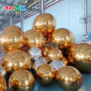 Gran oferta, barato, decorativo, Pvc, reflectante, azul-verde, mezcla media, iridiscente, 1 metro, <span class=keywords><strong>discoteca</strong></span> gigante, Bola de espejo inflable/<span class=keywords><strong>esfera</strong></span> - Product Image 2