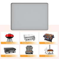 Tapis de protection en silicone ignifuge pour barbecue et foyer extérieur, échantillon gratuit