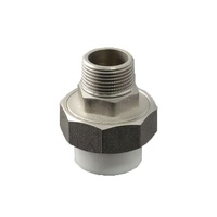 Raccords de tuyauterie PPR pour l'alimentation en eau chaude et froide, adaptateur PPR, joint d'union avec filetage mâle en laiton