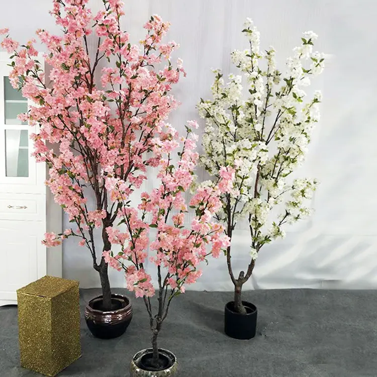 Flores de cerejeira artística, para decoração de casamento, atacado, popular, <span class=keywords><strong>moda</strong></span>, flores de cerejeira, flor de cerejeira