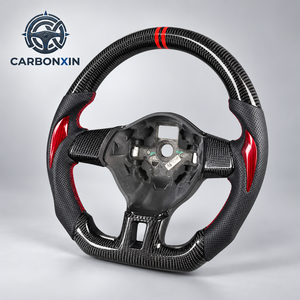 Volante Deportivo Popular de Fibra de Carbono Forjada y Cuero para Volkswagen Golf6/MK6 GTI R Polo Passat Scirocco Jetta CC Touran Beetle - Product Image 2