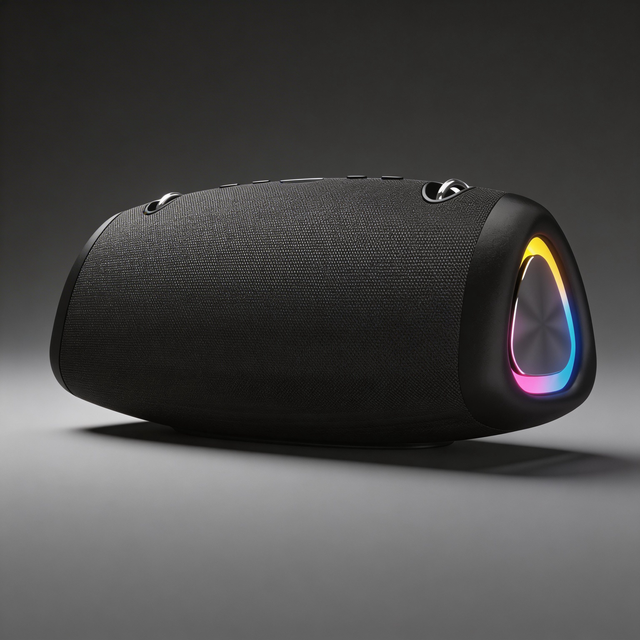 Portable Speaker 20W Full-Range Audio IPX5 Waterproof Colorful RGB Lights TWS Pairing Aux 15-20H Playtime Built-in Mic