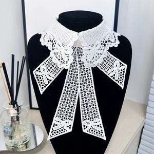Ahueca hacia fuera Bowknot decorativo falso Collar accesorios a juego vestido camisa Collar <span class=keywords><strong>para</strong></span> chal - Product Image 3
