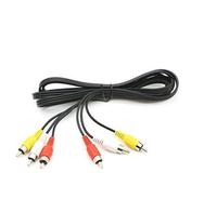 3 RCA Câble Audio Vidéo Composite Mâle à Mâle Câble DVD (6 Pieds) pour Télévision