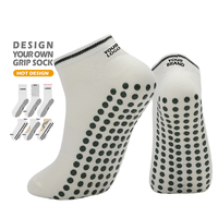 Chaussettes de yoga professionnelles écologiques, chaussettes de pilates antidérapantes en silicone à ressort, respirantes pour femmes, pour la salle de sport en intérieur