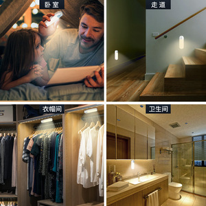 <b>Night</b> <b>Light</b> Rectangle <b>Plug</b>-In Human Body Induction Dimmable Eye Protection For Bedroom Corridor Wardrobe Bathroom - Product Image 1