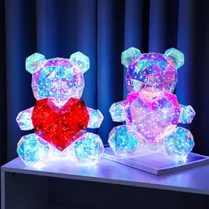 Outdoor Decoration Luminous Illusion Bear Glowing Led Luminous Illusion Christmas Lights Decorations