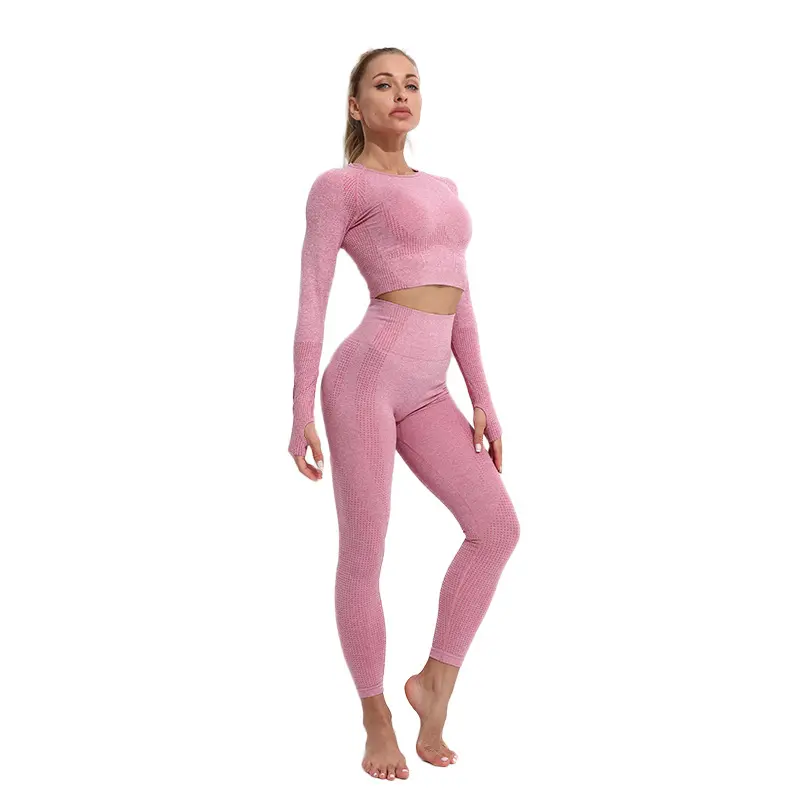Großhandel Fitness Yoga Wear 5PCS Nahtloses Training Frauen Gym Sets Sportswear Anzug Fitness Fitness-Sets