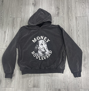 Vente en gros fabricant : Sweat à capuche zippé pour homme, haute qualité, style streetwear, coupe ample, effet vintage délavé et vieilli, broderie, pour impression - Product Image 1