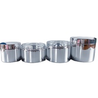 Fournisseur Rui Pack 68mm 89mm 100ml 150ml 200ml 300ml 400ml Emballage cosmétique PET en plastique argenté UV Pot de crème avec couvercle argenté UV