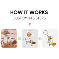 Llavero de Goma Personalizado con Logotipo Promocional al por Mayor de GSC, Llavero de PVC Suave con Letras de Personajes en 2D, Regalo Personalizado para Niños al por Mayor