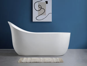 CUPC Certified Soaking Eco-Friendly Elegant Color Options 67" Oval Freestanding Extra Large <b>Acrylic</b> <b>White</b> Bath Tub - Product Image 2