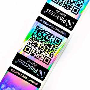 Autocollant de sécurité anti-contrefaçon avec <span class=keywords><strong>code</strong></span> <span class=keywords><strong>QR</strong></span> personnalisé, impression sur vinyle adhésif sur mesure, traçabilité garantie - Product Image 3