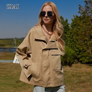 Outillage grandes poches brillant imperméable coton manteau profil <span class=keywords><strong>mi</strong></span>-<span class=keywords><strong>long</strong></span> épaissi coupe-vent femmes - Product Image 2