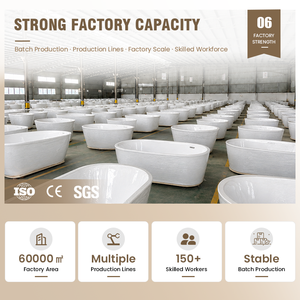 <span class=keywords><strong>Baignoire</strong></span> en surface solide avec surface réparable et ponnable pour l'entretien durable des hôtels, les projets commerciaux et la vente en gros - Product Image 6