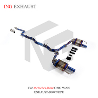 ING Nouveauté Échappement Catback en Titane à Soupapes pour Mercedes Benz Série C C200 W205 avec Soupape d'Échappement Pièces de Course