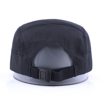 Qianzun Fabricant Noir 5 Panneaux Mesh Running Nylon Cap Oem Custom Concevez votre propre logo Sports Woven Label Camp Hat