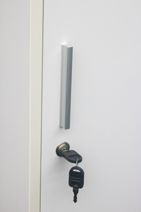 خزانة ملفات معيارية حديثة 3 طبقات قابلة للقفل ، خزانة ملفات E0 من الميلامين بسطح متحرك ، تتميز بميزة تخزين آمن للملفات المكتبية المنزلية - Product Image 6