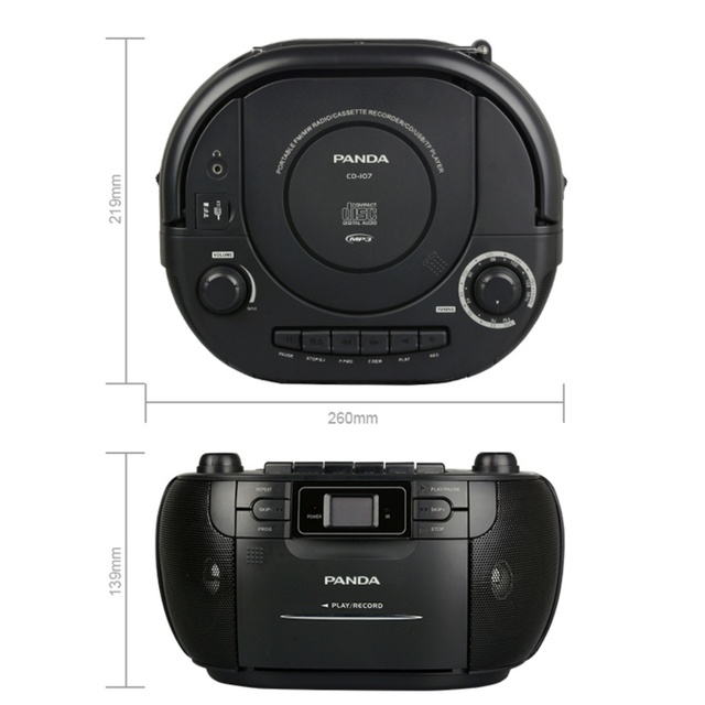 Radio Cassette Player CD Player 3-in-1 Multi Functional Device USB Display Speaker for Home Use Popular Design Factory Hui Pu