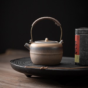 MSH, tetera de cerámica china con haz de manzana, tetera de gres Retro de cocción antigua - Product Image 3