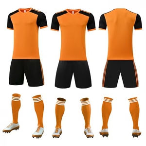 Ensemble de maillots de football pour étudiants masculins adultes, pour compétitions sportives, entraînements, utilisation en équipe, couleurs et logo personnalisés, coton/bambou - Product Image 3