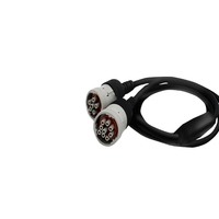 Kustom J1708 6Pin laki-laki ke DB15P perempuan Splitter Y kabel kawat tenun untuk pembaca kode