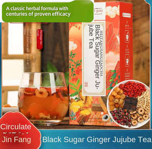 Tisana Floreale alle Erbe per il Sollievo Mestruale con Zenzero, Giuggiolo e Fiori di Rosa - Bustine di Tè Energizzante per la Salute in Confezione - Product Image 1