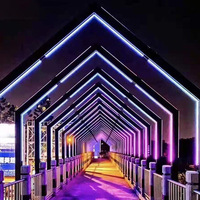Arche en forme de cœur romantique pour mariage en plein air, lumières LED PVC IP65, tunnel temporel pour décorations de Noël en parc et aménagement paysager