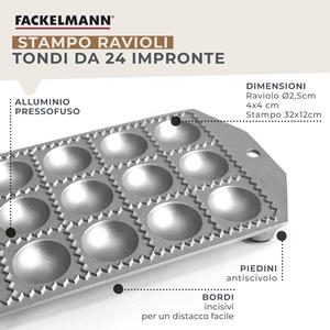 Moule à ravioli rond 24 impressions pour outils à pâtes - Product Image 1