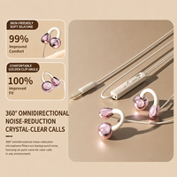 Earphone Berkabel Clip-On Non-In-Ear Tipe-C 3.5mm Omni-directional Ringan untuk Olahraga Kualitas Suara Tinggi IPX-4 Tahan Air 1.2m