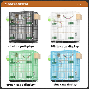 Grote Tweelaagse Luxe Vogelkooi Solide Patroon Opvouwbaar Ijzeren Plastic Bakje Eenvoudige Metalen Handige Doos Voor Reptiel - Product Image 4