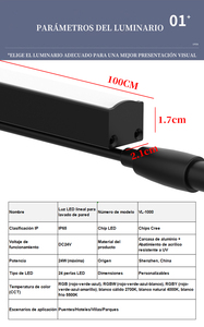 Lámpara Lineal Overseasdesign VL-1000 de Alta Gama con Bluetooth para Salón de Belleza y Estudio, Personalización de Pedidos Pequeños - Product Image 2