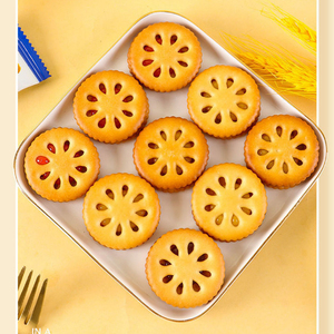 Aperitivos para niños galletas mermelada redonda rellena Fresa Galletas y galletas Mayoristas Sandwich Galleta mermelada galleta - Product Image 5