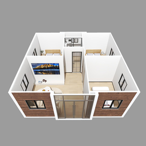 <span class=keywords><strong>Maison</strong></span> conteneur extensible à double aile de 20/40 pieds, 1 à 4 chambres, avec chambre, salon, cuisine et salle de bain - Product Image 6