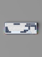 Nouveau clavier à membrane filaire USB rétroéclairé RVB arc-en-ciel 98 touches, échangeable à chaud, coque ABS, trois tons de couleur, pour bureau et ordinateur