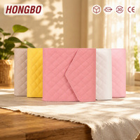 Hongbo A7 cuir 6-Gold-Ring Cash Money Budget classeur organisateur de pochette à fermeture éclair à l'intérieur avec des enveloppes Fly Leaf & Stuff disponibles