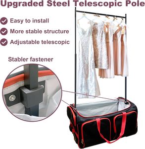 Free sample <b>Wheeled</b> Duffel <b>Bag</b> Luggage with Garment Rack <b>Bag</b>, Customizable Hotsale Factory Luxury Rolling <b>Travel</b> Dance <b>Bag</b> - Product Image 4