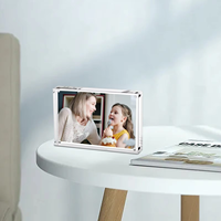 Cadre photo en acrylique transparent sur pied, personnalisable, vente en gros d'usine, affichage magnétique multi-images pour offrir en cadeau