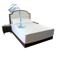 Vente en gros, housse de matelas anti-bactérien, respirante, en fibre de bambou jacquard, imperméable, protection pour hôtel