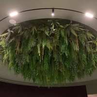 Fleurs décoratives suspendues au plafond en plastique et fer artificielles personnalisées, imperméables, pour la décoration de mariage, de restaurant, de salon et de fête