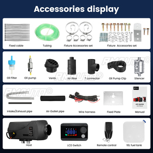 Calentador de Aire Diésel Hcalory de 5-8KW y 12V para Autos, Camiones, Autocaravanas, Barcos y Autobuses + Monitor LCD + Interruptor + Control Remoto + Silenciador - Product Image 2