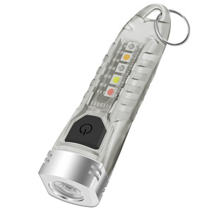 Đèn Pin Móc Khóa Mini 2022 Lumens Vỏ Huỳnh Quang Mới <span class=keywords><strong>400</strong></span> Đèn Pin Nguồn Sáng Đa Sắc Chống Nước Loại C Sạc IPX6 - Product Image 1