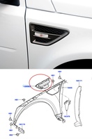 Pour Freelander 2, Grilles d'aération latérales de pare-chocs, Noir Argent, LR001660 LR039773, Accessoires d'admission d'air latérale extérieure pour voiture, 2006-2014