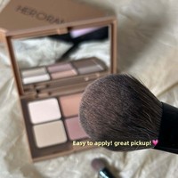 HERORANGE Palette de fards à paupières en poudre six couleurs, imperméable, blush, contour et illuminateur tout-en-un, tons terreux, maquillage pour étudiants