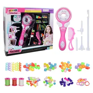 Samtoy Kids Make up Kit Girls Toys Pretend Electric Hairstyle Tool DIY Styling Hair Braider for Girl Gifts with Accessories