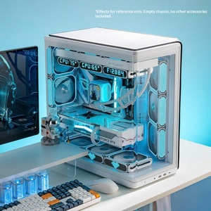Boîtier d'ordinateur de bureau <span class=keywords><strong>AIGO</strong></span> Xingcan Chenhai Shining Star Scenic View ATX avec insert arrière, refroidissement par eau 360, tout-en-un, verre incurvé - Product Image 4